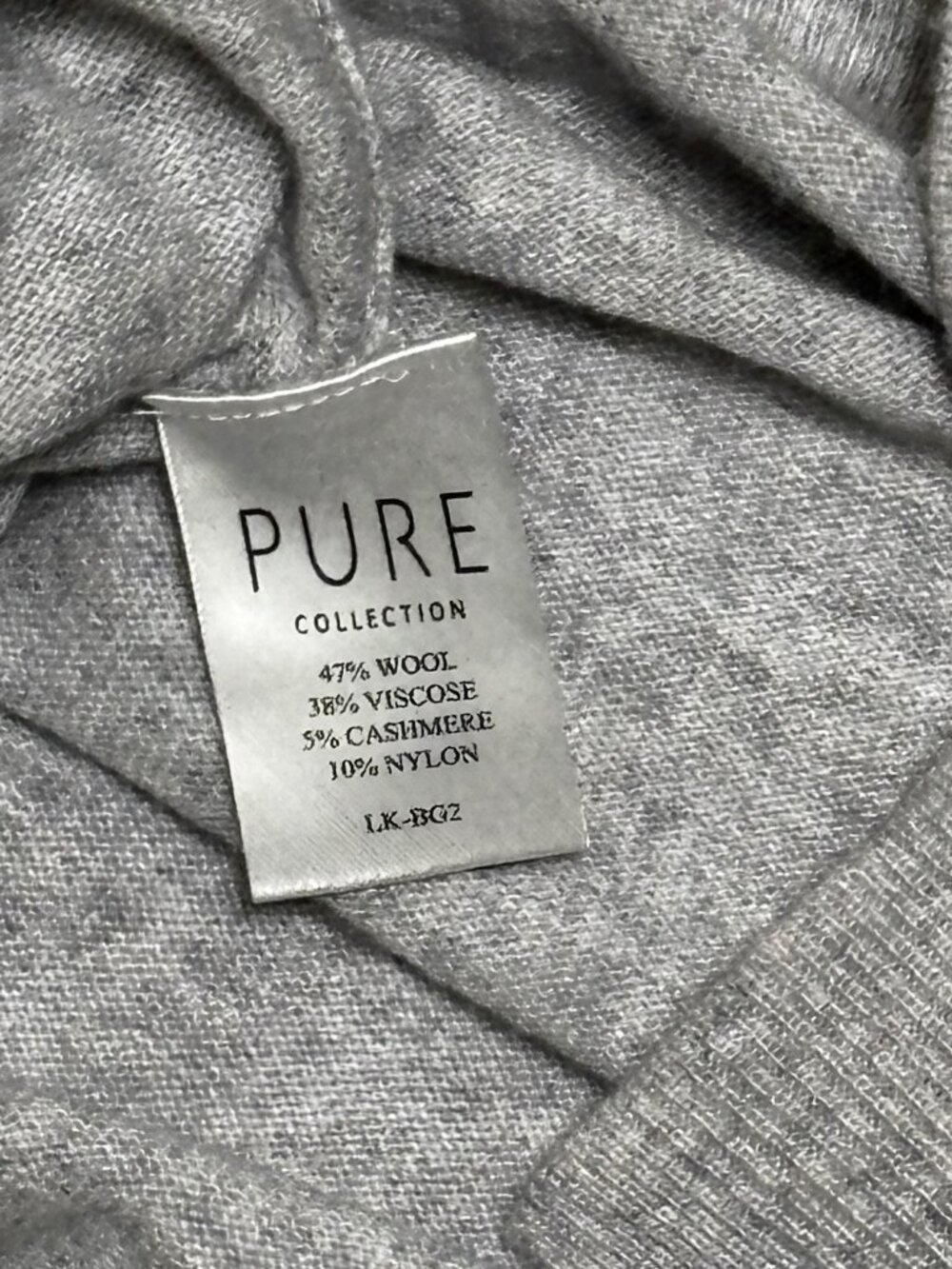 Pure Collection Womens Small Grey Wool Cashmere Blend Casual Size 4 Gold Stars - Picture 6 of 6